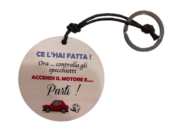 Portachiavi Auto patente nuova auto patentato Fabula ce l'hai fatta..