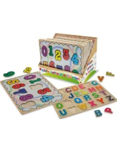 Fatto Di Legno - Puzzle Numeri E Lettere