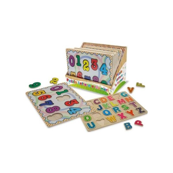 Fatto Di Legno - Puzzle Numeri E Lettere