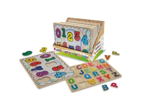 Fatto Di Legno - Puzzle Numeri E Lettere