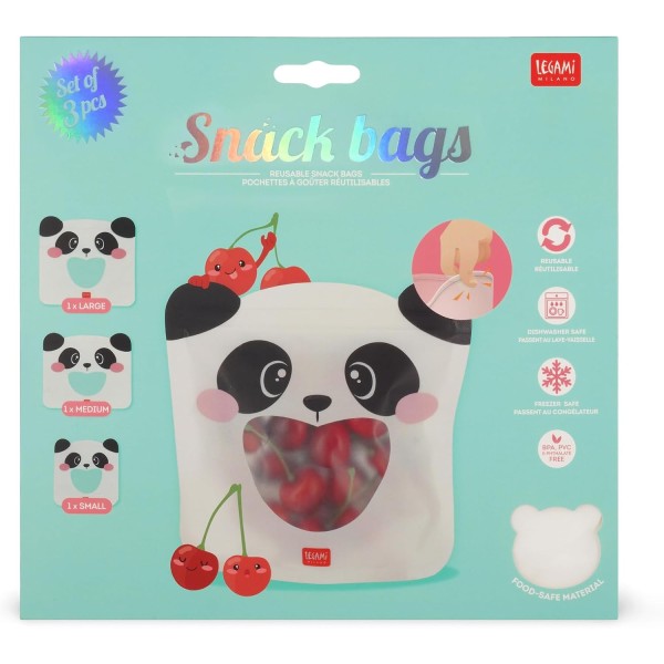 Legami - Set di 3 Buste per Alimenti, 3 Diverse...