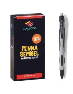 PENNA SEMIGEL COLOROSA NERO NERA