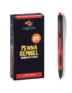 PENNA SEMIGEL COLOROSA ROSSA