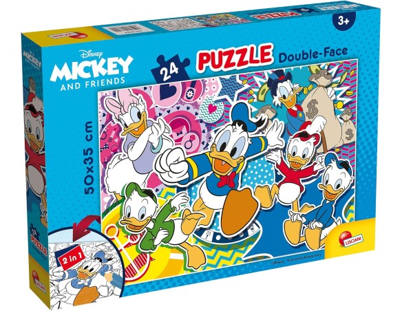 Liscianigiochi- Disney Puzzle DF Plus 24 Paperino Bambini, Multicolore, 86504
