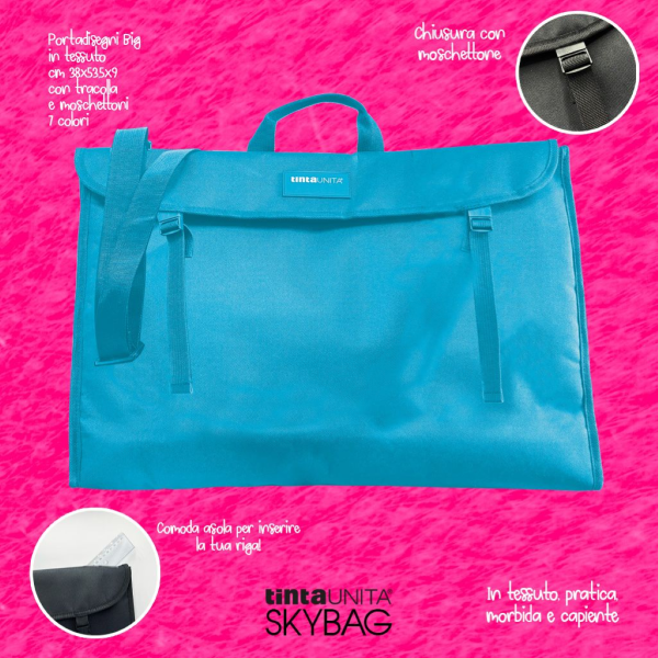 Valigetta in tessuto skybag tinta unita 38X54X9...