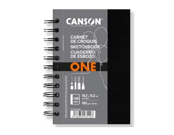 BLOCCO SKETCHBOOK CANSON ART BOOK ARTBOOK ONE  21,6x27,9 cm ff.80 Gr.100 spirale