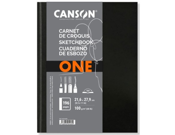 BLOCCO SKETCHBOOK CANSON ART BOOK ARTBOOK ONE 21x27,9cm 196 fogli