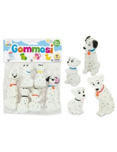 BUSTA GOMMOSI CANI DALMATA 6 PZ 74307
