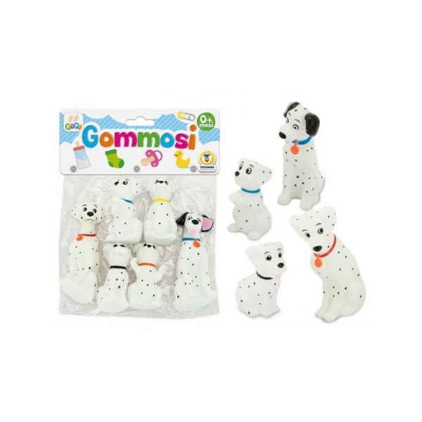 BUSTA GOMMOSI CANI DALMATA 6 PZ 74307