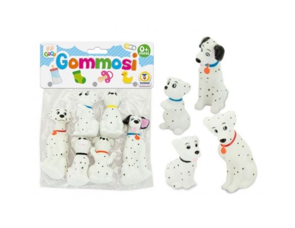 BUSTA GOMMOSI CANI DALMATA 6 PZ 74307