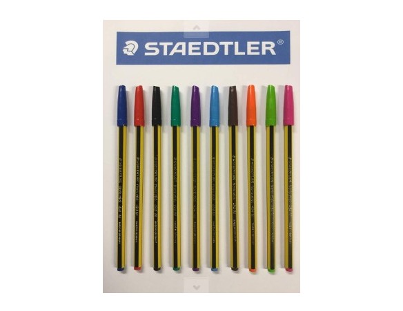 PENNA STAEDTLER NORIS STICK 434 M Blu,Rosso,Nero,Verde,Azzurro,Fuxia,Viola,Marrone,Arancio,Verde chiaro