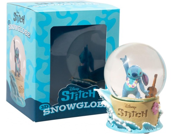 Palla di Neve Stitch | Palla di vetro con Neve Disney Stitch Natale, 9 x 11 cm, Sfera di cristallo con neve, Globo di Neve Nata