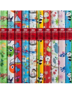 Rotolo carta bimbi - 2 x 0,70 m - fantasie assortite