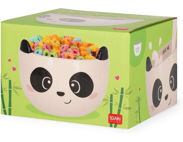 Legami - Tazza in Gres per Cereali Buongiorno! Tema Panda, Tazza per la Colazione, Utilizzabile in Microonde, Lavabile in Lavas