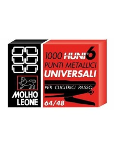 PUNTI METALLICI UNIVERSALI 6 64/48 scatola 1000 PUNTI ( 1...