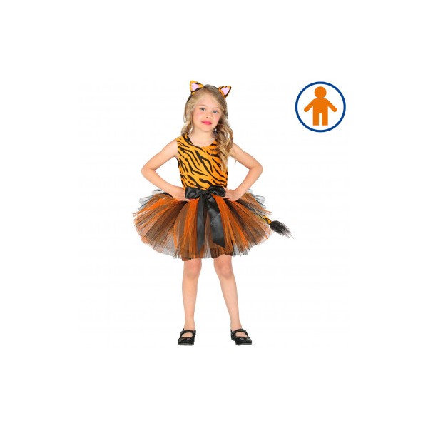 CARNEVALE | VESTITO TIGRE CON TUTU E COPRICAPO...