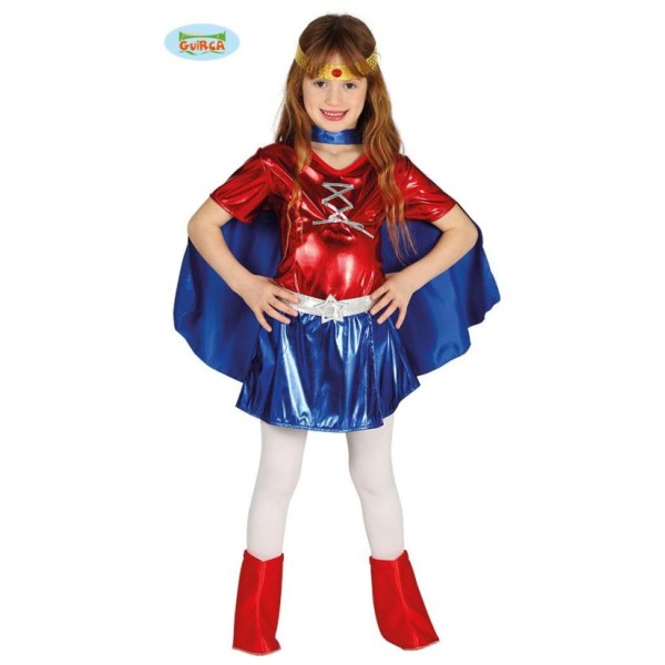 COSTUME VESTITO SUPER EROINA WONDER WOMAN