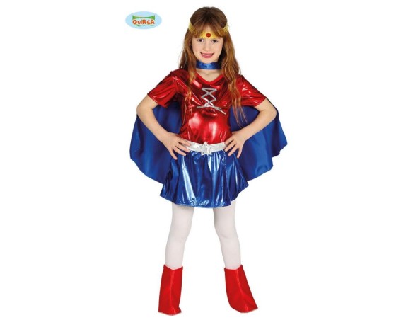 COSTUME VESTITO SUPER EROINA WONDER WOMAN