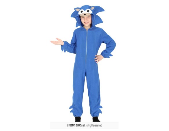 Sonic the Hedgehog - costume sonic Vestito carnevale per bambini KIGURUMIMI , 3-4 5-6 7-8 10-12 anni