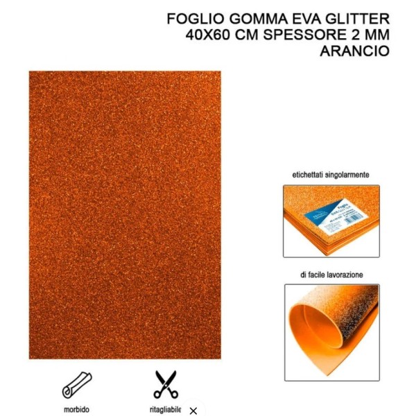 FOGLIO CARTA CREPLA EVA GLITTER 40 X 60...