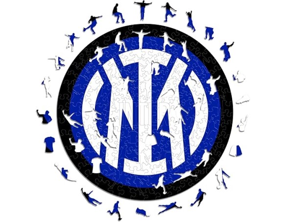 Inter Logo, Puzzle in Legno Unisex, Multicolore, S, 150 PZ inter
