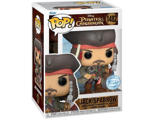 Funko Pop! Movies: PotC - Captain Jack Sparrow (1482) - (opening) - Pirates Of The Caribbean - Pirati Dei Caraibi - Figura in V