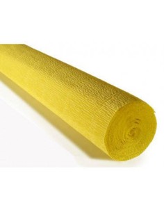 CARTA CRESPA GIALLO LIMONE 180g,50CM X 2,5M PESANTE RIGIDA