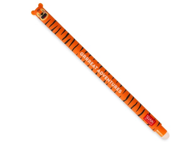 Legami - Penna Gel Cancellabile,  Tema Penna Gel Cancellabile - Erasable Pen - Tigre Tiger arancione