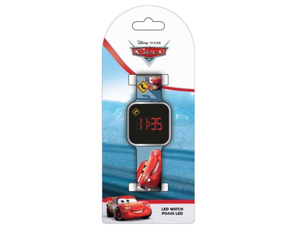 Cars - Orologio da polso digitale Led per bambini, Funzione datacars