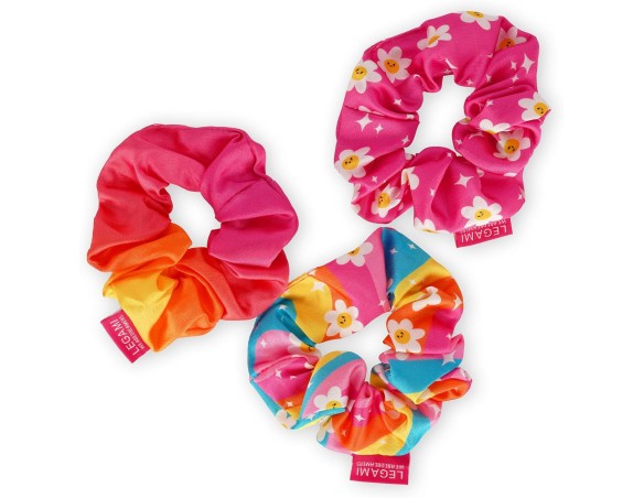 Legami - Set di 3 Hair Scrunchies Hair We Are, Elastici per Capelli, Elastici arricciati con Tessuto Effetto Satinato, Beauty, 