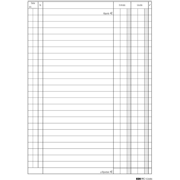 EDIPRO - E2686 - Registro cassa entrate/uscite...