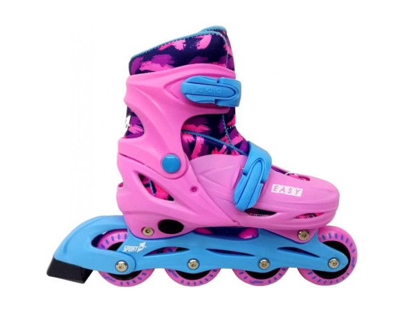 Pattini in-line easy roller 31/34 regolabili rosa (707400036) - Sport One Pattini in Linea Easy RollerSport One Pattini in Line