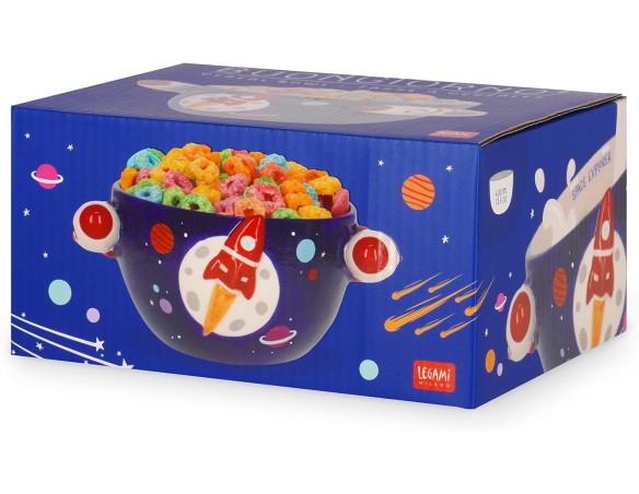 Legami - Tazza in Gres per Cereali Buongiorno! Tema Space, Tazza per la Colazione, Utilizzabile in Microonde, Lavabile in Lavas