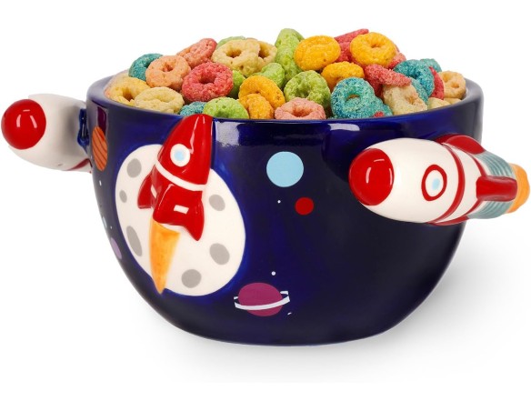 Legami - Tazza in Gres per Cereali Buongiorno! Tema Space, Tazza per la Colazione, Utilizzabile in Microonde, Lavabile in Lavas