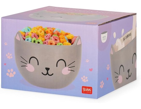 Legami - Tazza in Gres per Cereali Buongiorno! Tema Kitty, Tazza per la Colazione, Utilizzabile in Microonde, Lavabile in Lavas