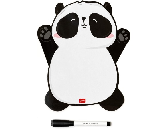 Legami - Lavagna Magnetica, Pennarello con Feltro per Cancellare e Magnete sul Cappuccio, Panda