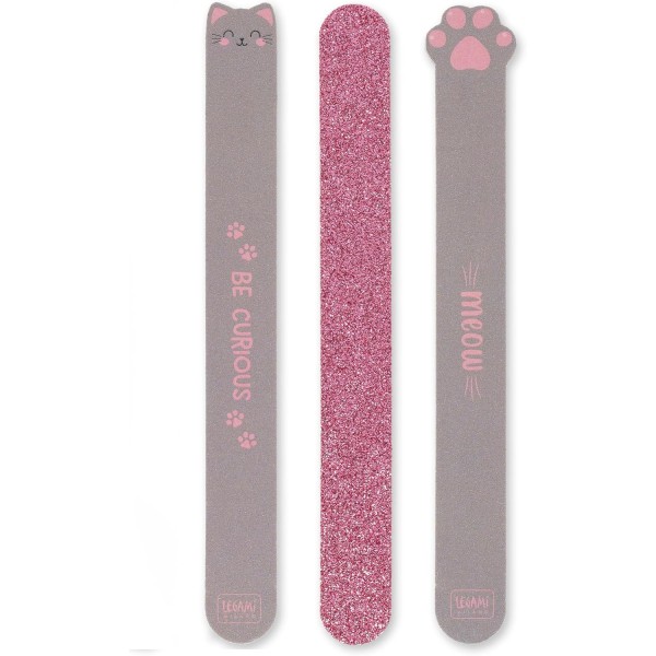 Legami - Set di 3 Lime per Unghie, Tema Kitty,...