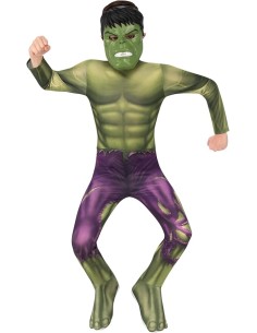 COSTUME VESTITO FORZUTO VERDE HULK con maschera originale