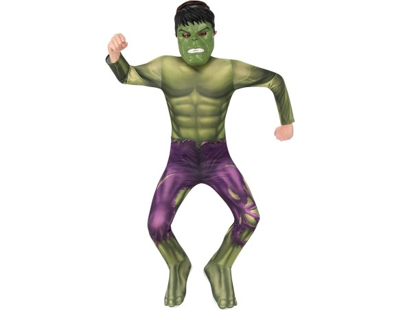 COSTUME VESTITO FORZUTO VERDE HULK con maschera originale