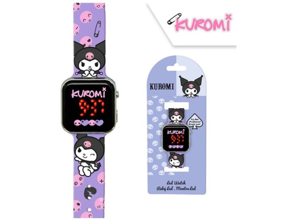 Kuromi | Orologio da polso digitale Led per bambini, Funzione data Hello Kitty Kuromi
