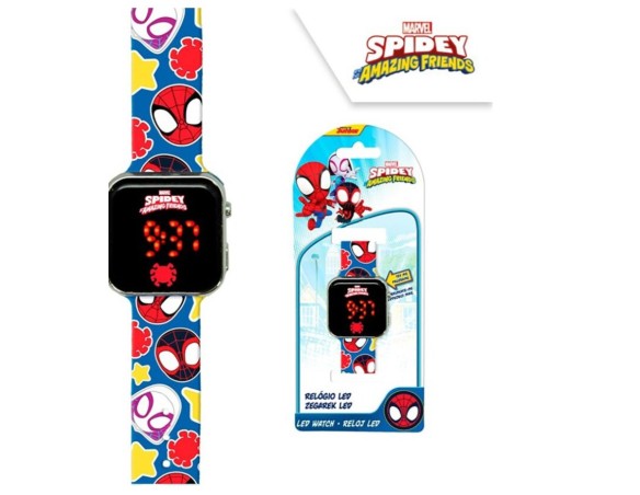 Spidey | Orologio da polso digitale Led per bambini, Funzione data Spiderman Spidey