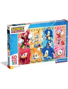 Clementoni- Puzzle Sonic Maxi 60 pz 4+