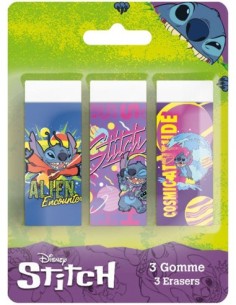 Lilo e stitch - Gomme da cancellare, set 3 pezzi stitch