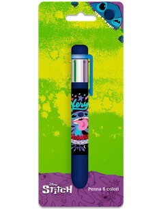 Lilo e stitch | Penna con 6 colori Stitch multicolor