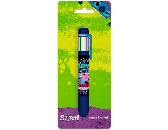 Lilo e stitch | Penna con 6 colori Stitch multicolor