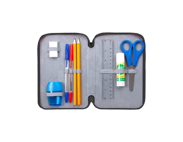 Julian Ross Nero - Astuccio triplo riempito 45 pezzi, con Colla Stick e Pastelli Mina+ 3,8mm