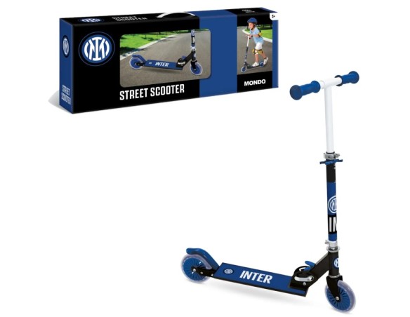 Mondo Toys - INTER ALU SCOOTER Monopattino inter 2 ruote pieghevole in alluminio con pedana extra grip e manubrio regolabile pe