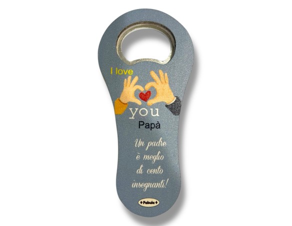 Apribottiglia classico con magnete 10x5 circa ( ideale per festa del papà )