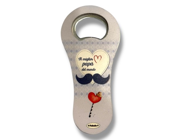 Apribottiglia classico con magnete 10x5 circa ( ideale per festa del papà )