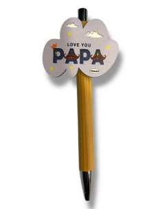 PENNA IN LEGNO CON APPLICATIVO 5CM papà PAPA’  ( ideale...